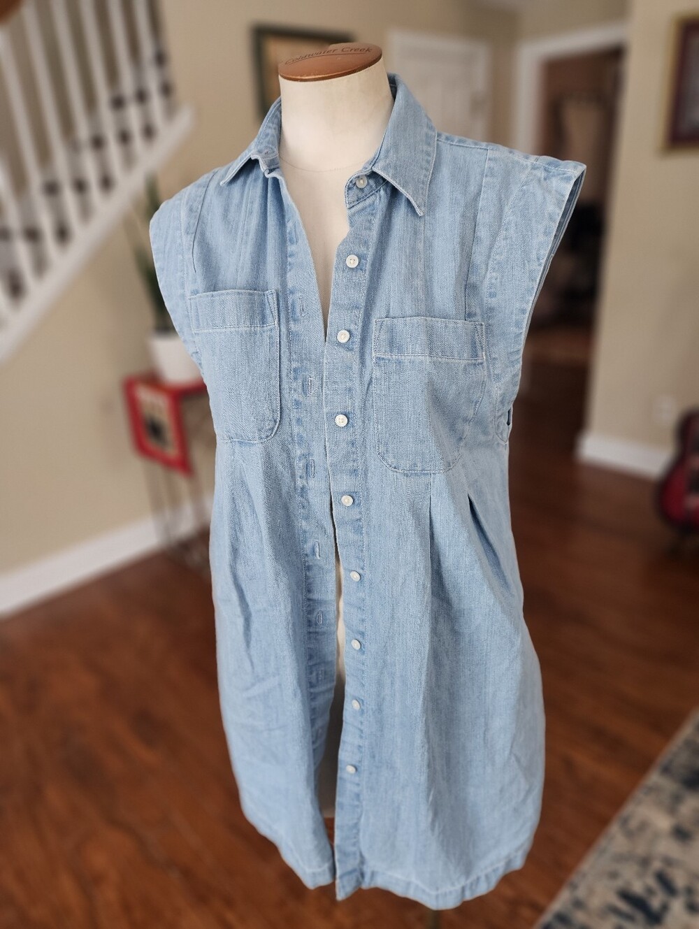Banana Republic Sleeveless Denim Dress XXS